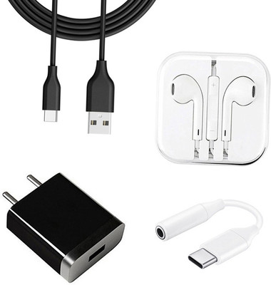 DAKRON Wall Charger Accessory Combo for Realme 7 Pro(Black)