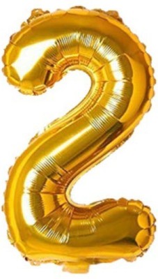 Jolly Party Solid Golden Special Number Foil Balloon - 2 Letter Balloon(Gold, Pack of 1)