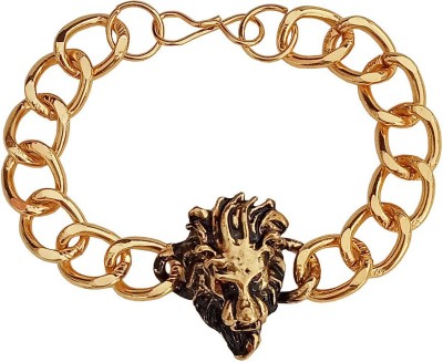 M Men Style Brass, Metal Gold-plated Bracelet