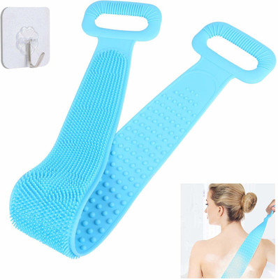 ZENUSS Body Wash Silicone Body Scrubber Belt Double Side Shower Belt Removes Bath Towel Waterproof Easy Foot Cleaner Cleaning Brush