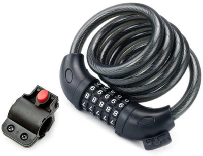 RESHNE 5 digit Combination Bicycle Security Lock Steel Cable Cycling Bicycle Lock Cycle Lock