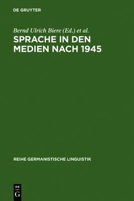 Sprache in den Medien nach 1945(German, Hardcover, unknown)