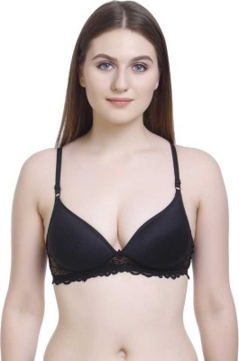 Norvia Premium Quality Design Padded Bra Women Push-up Lightly Padded Bra(Black)