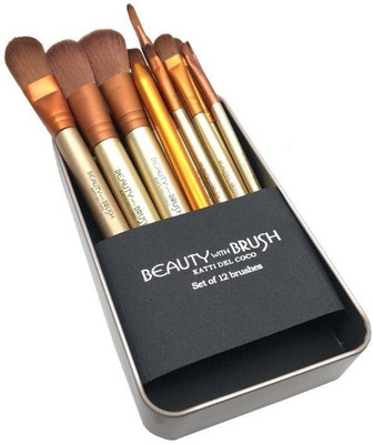 SHAGGY Make-up Brushes with Storage Box(Pack of 12)