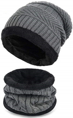 Brostin Woven Beanie Cap(Pack of 2)