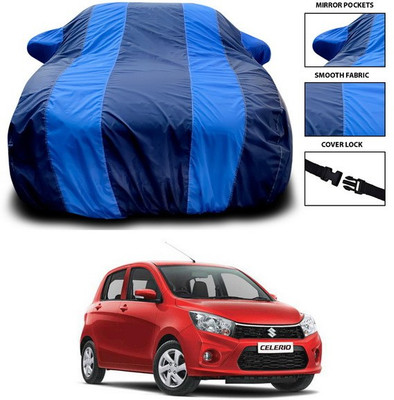 SEBONGO Car Cover For Maruti Suzuki Celerio (With Mirror Pockets)(Blue)