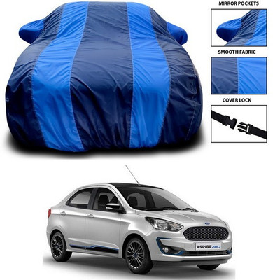 SEBONGO Car Cover For Ford Figo Aspire (With Mirror Pockets)(Blue)