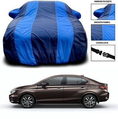 SEBONGO Car Cover For Honda City ZX (With Mirror Pockets)(Blue)