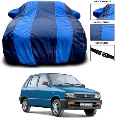 ANTHUB Car Cover For Maruti Suzuki 800 (With Mirror Pockets)(Blue)