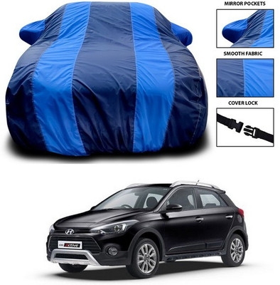 ANTHUB Car Cover For Hyundai i20 Active (With Mirror Pockets)(Blue)