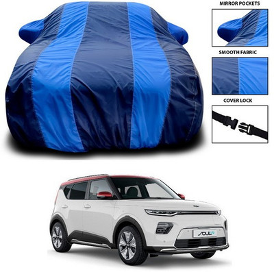 ANTHUB Car Cover For Kia Soul EV (With Mirror Pockets)(Blue)