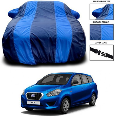 ANTHUB Car Cover For Nissan Go+ (With Mirror Pockets)(Blue)