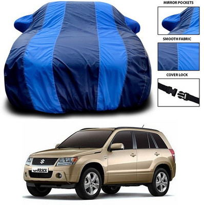 SEBONGO Car Cover For Maruti Suzuki Grand Vitara (With Mirror Pockets)(Blue)