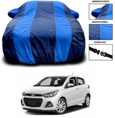 ANTHUB Car Cover For Chevrolet Spark (With Mirror Pockets)(Blue)