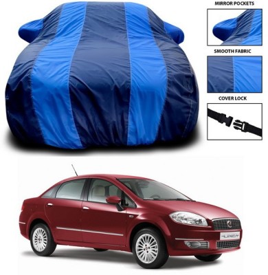 ANTHUB Car Cover For Fiat Linea Classic (With Mirror Pockets)(Blue)