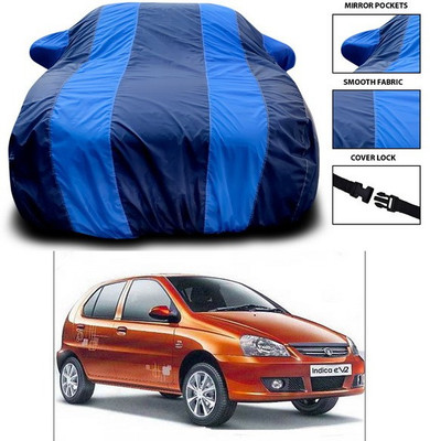 SEBONGO Car Cover For Tata Indica eV2 (With Mirror Pockets)(Blue)