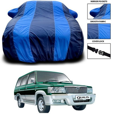 ANTHUB Car Cover For Toyota Qualis (With Mirror Pockets)(Blue)