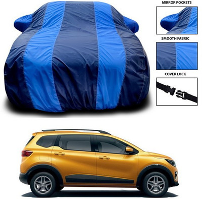 ANTHUB Car Cover For Renault Triber (With Mirror Pockets)(Blue)
