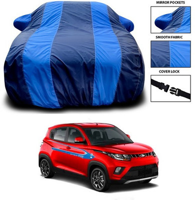 SEBONGO Car Cover For Mahindra e-Verito (With Mirror Pockets)(Blue)