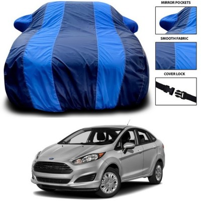 ANTHUB Car Cover For Ford Fiesta Sport (With Mirror Pockets)(Blue)