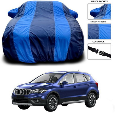ANTHUB Car Cover For Maruti Suzuki S-Cross (With Mirror Pockets)(Blue)
