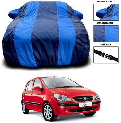 ANTHUB Car Cover For Hyundai Getz Prime (With Mirror Pockets)(Blue)
