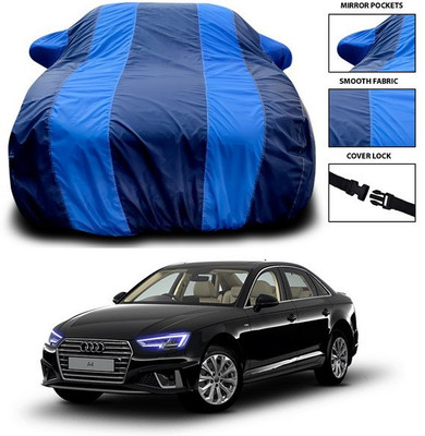 ANTHUB Car Cover For Audi A4 (With Mirror Pockets)(Blue)