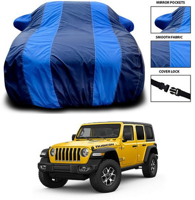 ANTHUB Car Cover For Jeep Wrangler (With Mirror Pockets)(Blue)