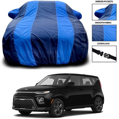 SEBONGO Car Cover For Kia Soul (With Mirror Pockets)(Blue)