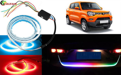 Selifaur D1L191 48Inch Ice Blue & Red DRL LED Brake with Side Turn Signal & Parking Indication Trunk,Boot,Dicky Light S Presso Car Fancy Lights(Multicolor)