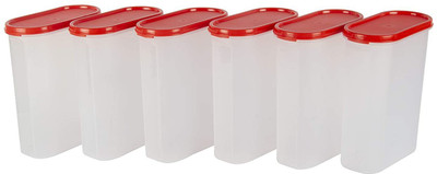 Cutting EDGE Plastic Utility Container  - 2400 ml(Pack of 6, Red)