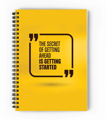 epheriwala The Secret Of Getting Ahead A5 Diary Ruled 160 Pages(Yellow)