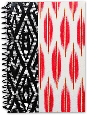 Aarvee Handmade A4 Notebook UnRuled 63 Pages(Black, Red)