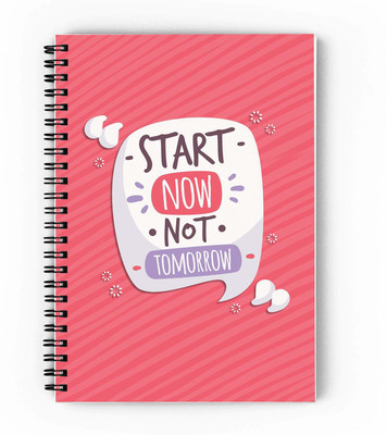 epheriwala Start Now Not Tomorrow A5 Diary Ruled 160 Pages(Pink)