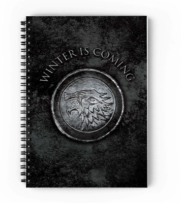 epheriwala Winter Is Coming A5 Diary Ruled 160 Pages(Black)