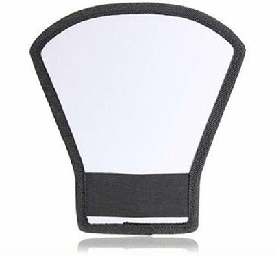 ALFASIYA Mini Silver White Flash Diffuser Reflector for Camera Any Camera Flash Diffuser(Black)
