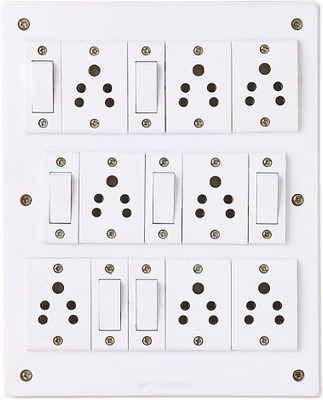 BAHUL Electrical socket PVC box 0.7 6 A Three Pin Socket