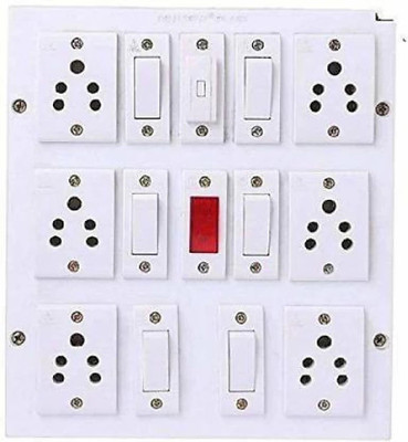 BAHUL Electrical socket PVC box .2 6 A Five Pin Socket