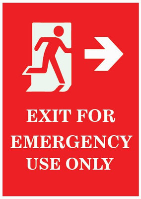 VVWV EXIT FORE EMERGENCY USE ONLY CLEAR SIGN STICKER Emergency Sign