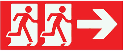 VVWV EMERGENCY FIRE EXIT SIGN STICKER Emergency Sign