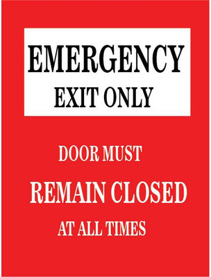 VVWV EMERGENCY EXIT ONLY SIGN STICKER Emergency Sign