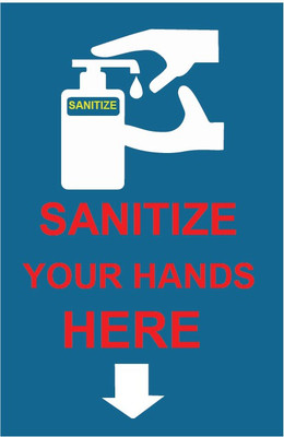 VVWV SANITIZER YOUR HANDS HERE SIGN STICKER Emergency Sign