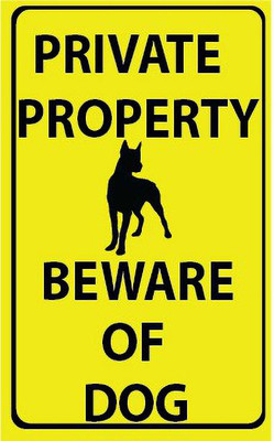 VVWV BE WARE OF DOG SIGN STICKER Emergency Sign