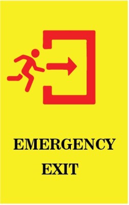 VVWV EMERGENCY EXIT SIGN STICKER Emergency Sign