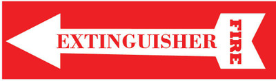 VVWV FIRE EXTINGUISHER SIGN STICKER Emergency Sign