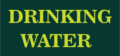VVWV DRINKING WATER SIGN STICKER Emergency Sign