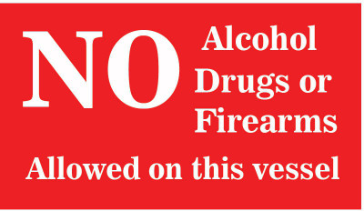 VVWV NO ALCOHOL SIGN STICKER Emergency Sign