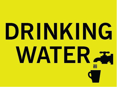 VVWV DRINKING WATER SIGN STICKER Emergency Sign