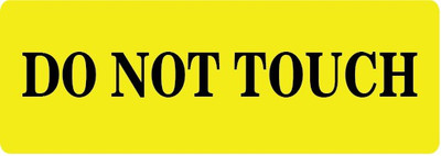 VVWV DO NOT TOUCH SIGN STICKER Emergency Sign