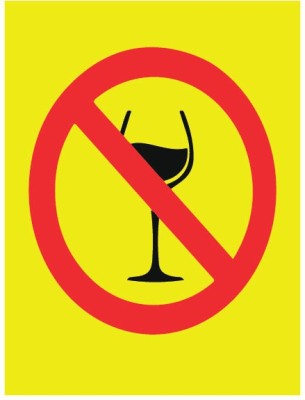 VVWV NO ALCOHOL ALLOWED SIGN STICKER Emergency Sign